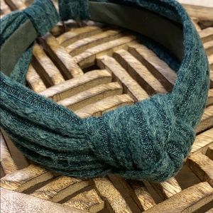 Anthropologie knot green sweater headband new